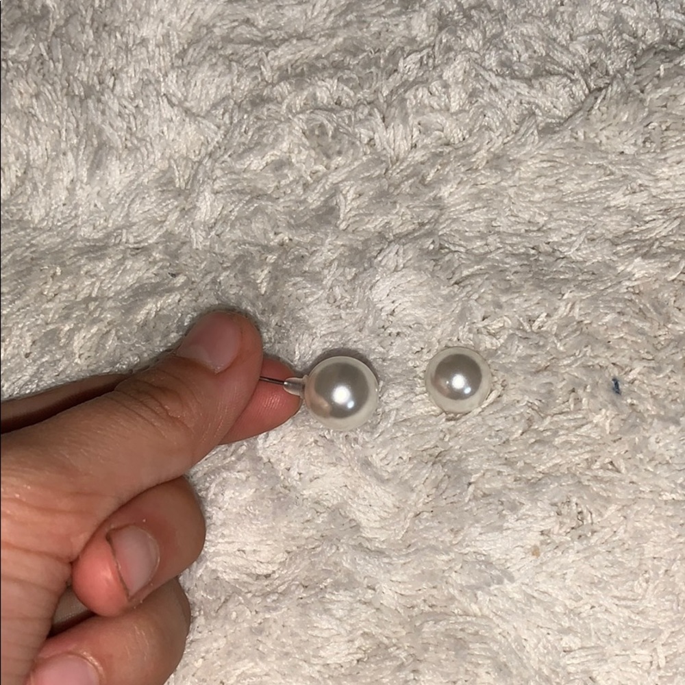 Big pearl earrings worn once come with backs